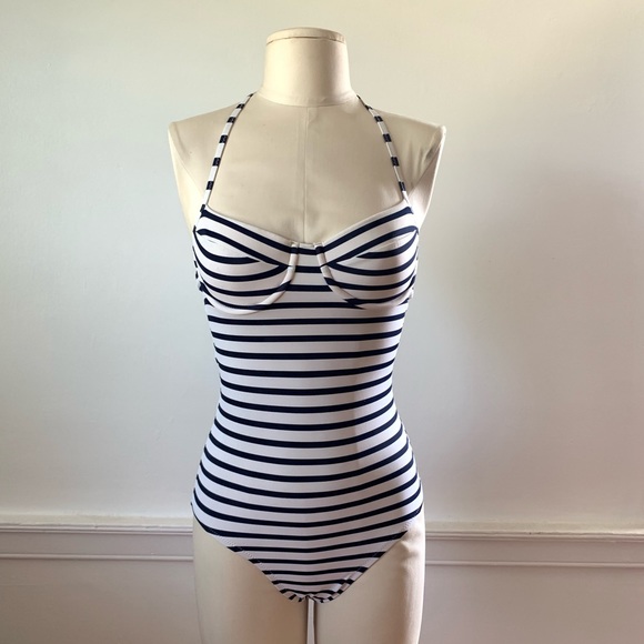 J. Crew Other - J.CREW Underwire Striped One Piece Size 4